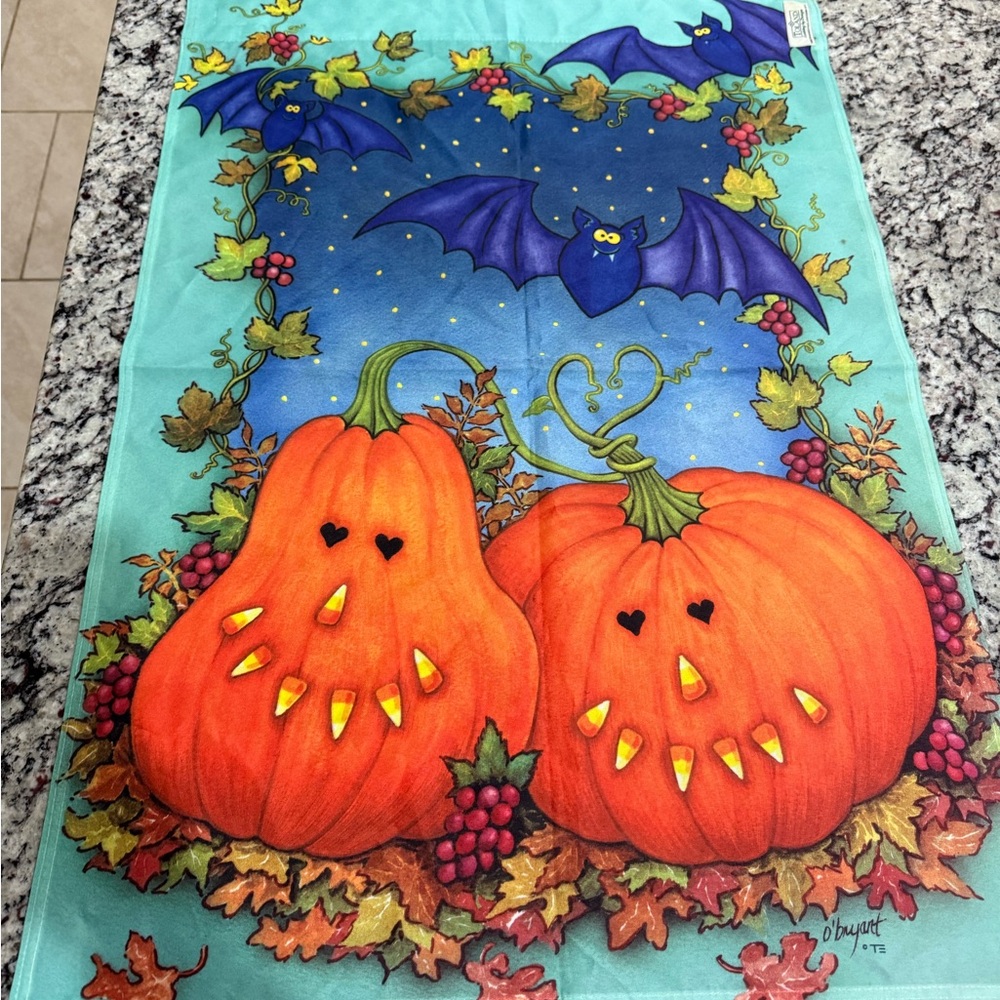 Large Toland Halloween Pumpkin House Flag